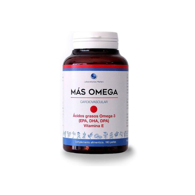 Mahen Más Omega Cardiovascular Punto Rojo, 180 unidades