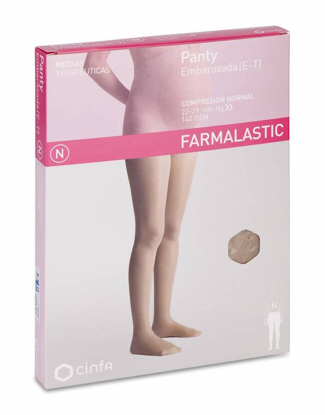 Farmalastic Panty Embarazada de Compresión Normal Beige Talla Grande, 1 Ud