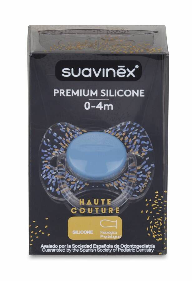 Suavinex Couture Chupete Fisiológico de Silicona 0-4 Meses, 1 Ud