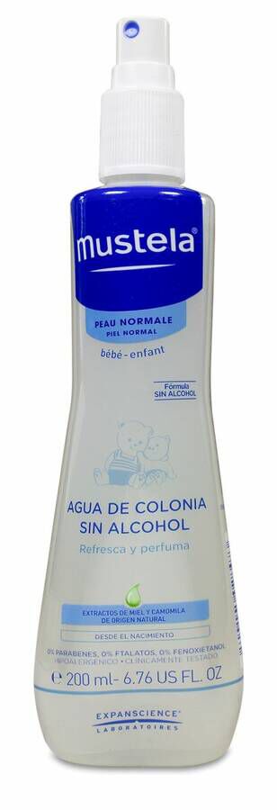 MUSTELA BEBE AGUA DE COLONIA SIN ALCOHOL 200 ML