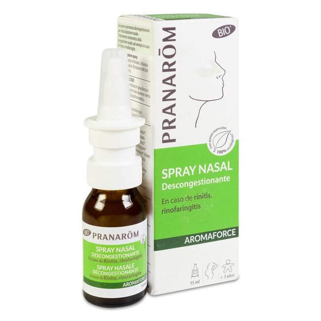 Pranarom Aromaforce Spray Nasal Bio Descongestionante, 15 ml