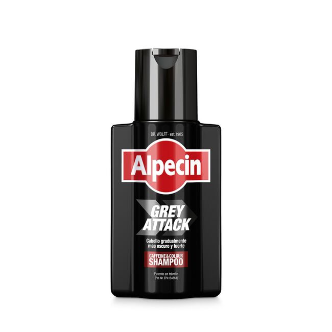 Alpecin Grey Attack Champú Anticaída Cafeína y Color, 200 ml