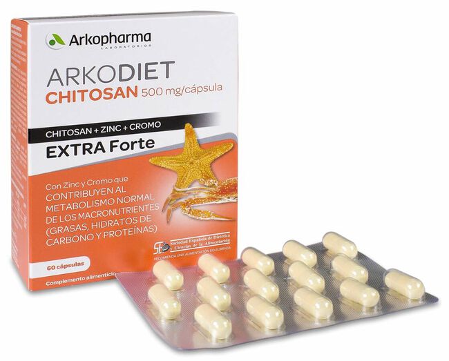 Arkopharma Arkodiet Chitosán Extra Forte 500 mg, 60 Cápsulas