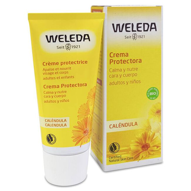 Weleda Crema Protectora Crema facial y corporal de caléndula calma y nutre  para adultos y niños