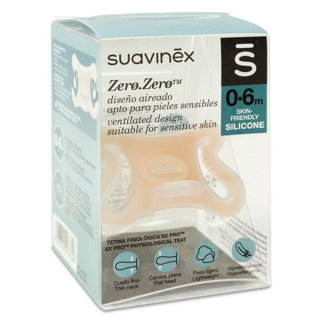 Suavinex Chupete Zero Zero Tetina Fisiológica Silicona 0-6m