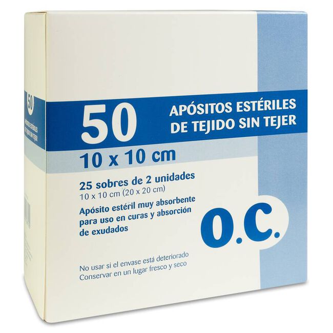 OC Compresa Estéril sin Tejer 10X10, 50 unidades