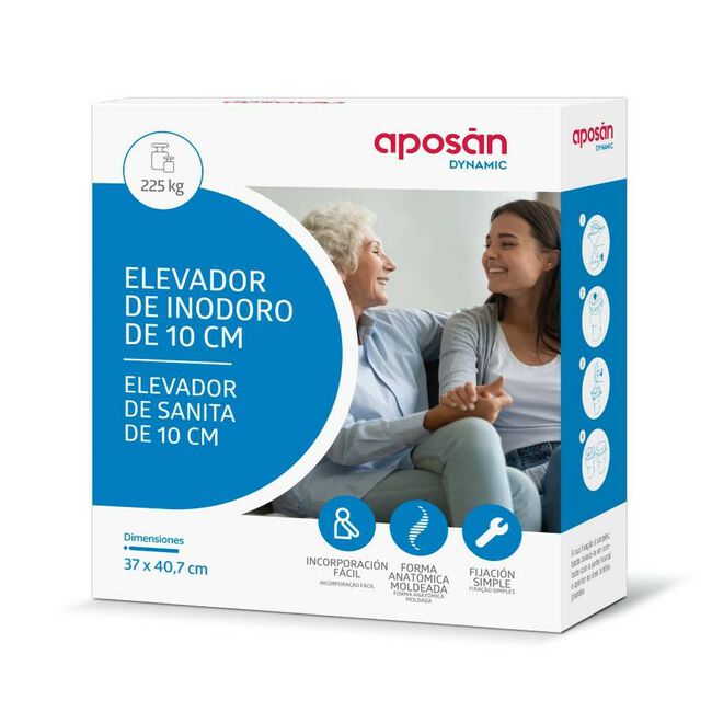 Aposán Dynamic Elevador de Inodoro 10 cm, 1 Unidad