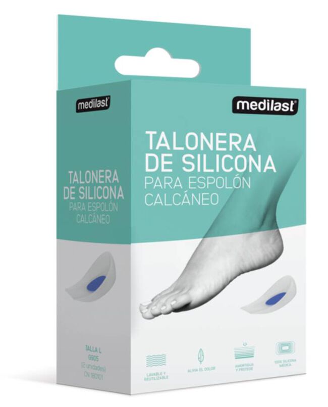 Medilast Talonera de Silicona para Espolón Calcáneo Talla S, 2 Uds