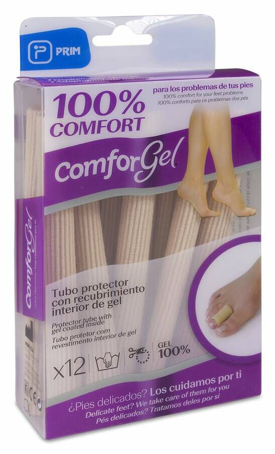 Comforgel Tubos Canalé 1,5cm de Diámetro, 12 Uds