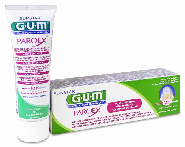 GUM Paroex Tratamiento Periodontitis Gel Dentífrico, 75 ml