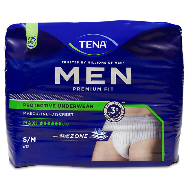 TENA Men Premium Fit Underwear Nivel 4 Talla M, 12 Uds
