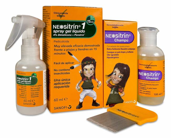 Comprar Neositrin 100 % Spray Antipiojos Gel Liquido 100Ml