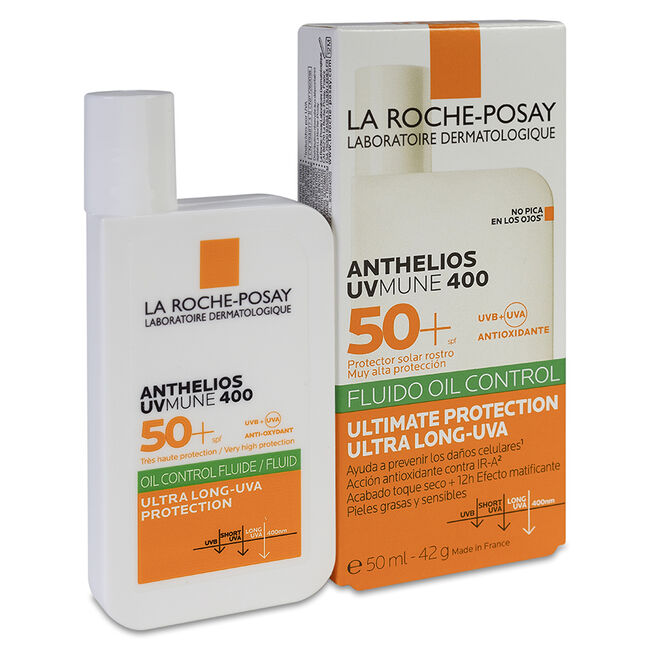 La Roche-Posay Anthelios UVMune 400 Oil Control Fluido Solar Invisible SPF50+, 50 ml