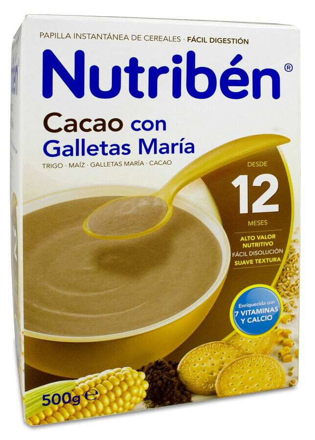 Nutribén Cacao con Galleta Maria, 500 g