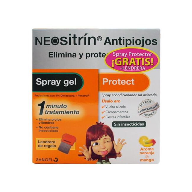 Stada Neositrin Pack Protect Acondicionador + Spray Gel + Lendrera, 100 ml y  60 ml