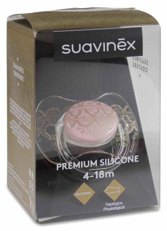 Suavinex Couture Chupete Fisiológico de Silicona 4-18 Meses, 1 Ud