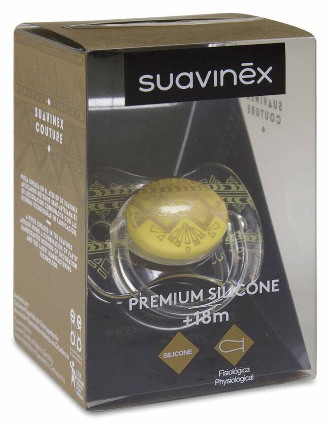 Suavinex Couture Chupete Fisiológico de Silicona +18 Meses, 1 Ud