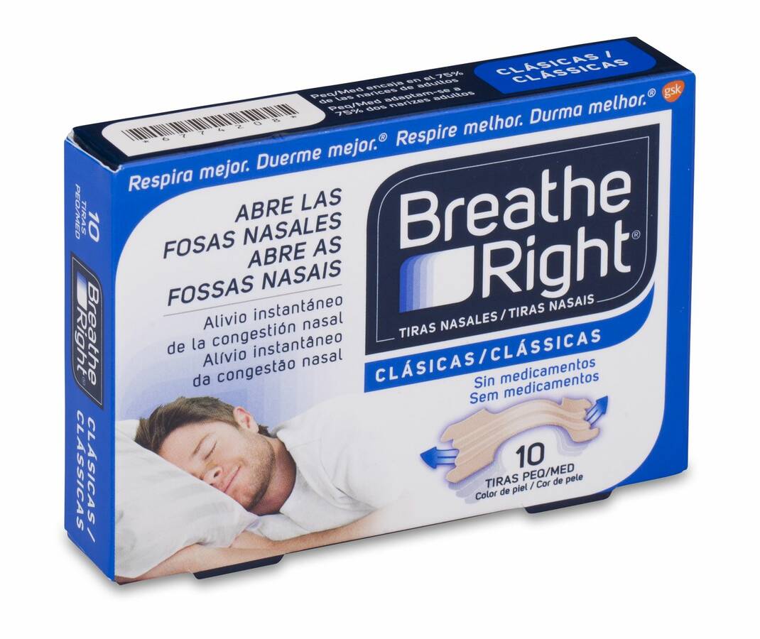 Breathe Right - Tiras nasales para niños, 12 tiras, (1 caja)