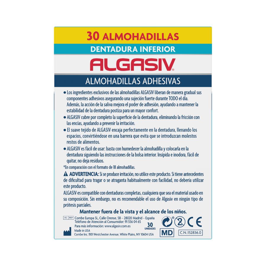 Algasiv Almohadillas Adhesivas Inferiores, 30 Uds image number null