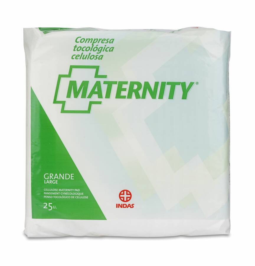 Indas Compresas Tocológicas Maternity de Celulosa Pack de 2 - Confort y  Seguridad Postparto, 50 Unidades Total