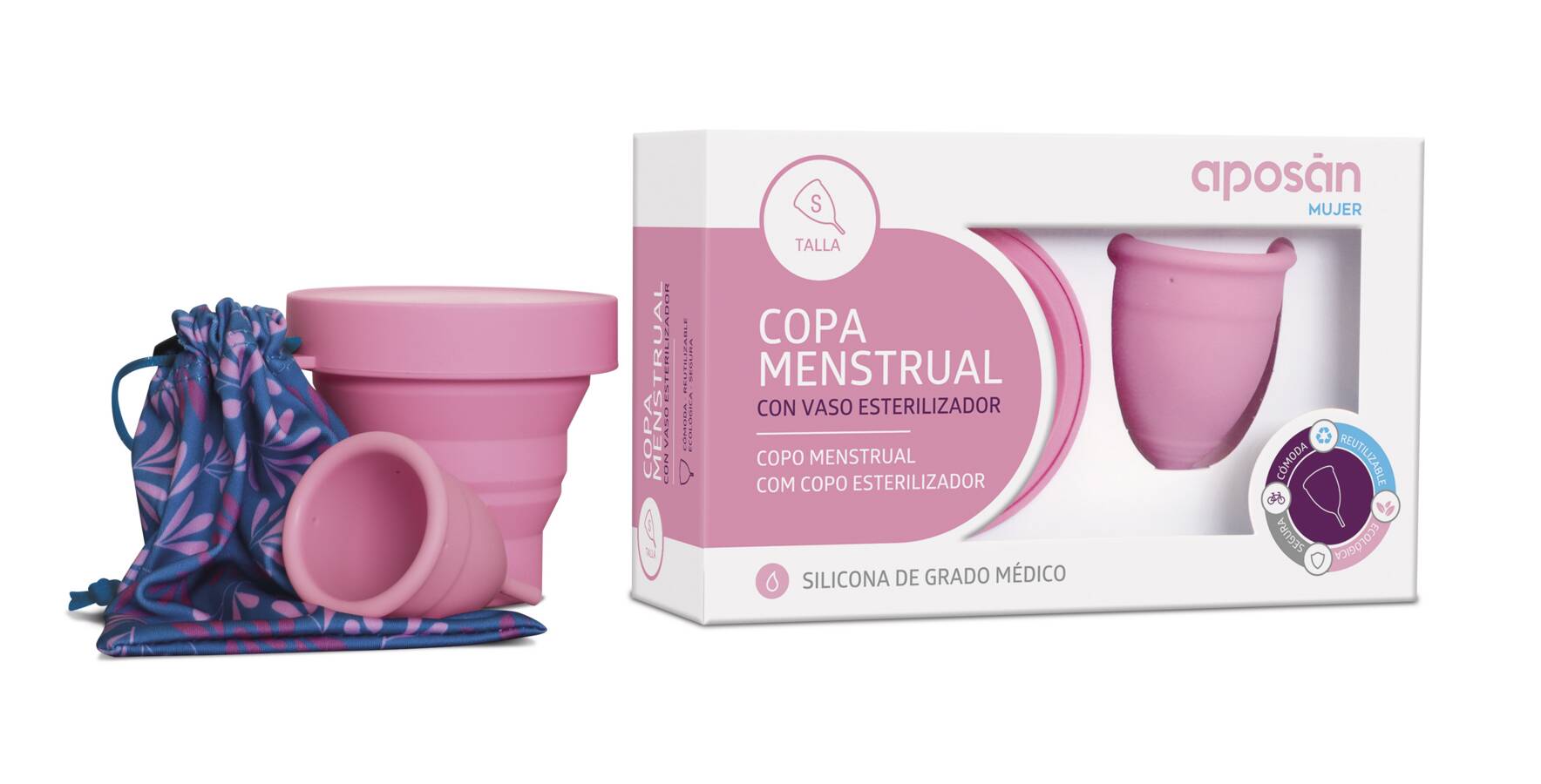 Vaso esterilizador Copa Menstrual Intima