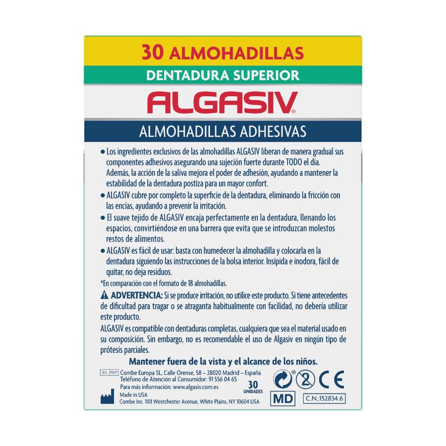 Algasiv Almohadillas Adhesivas Superiores, 30 Uds image number null