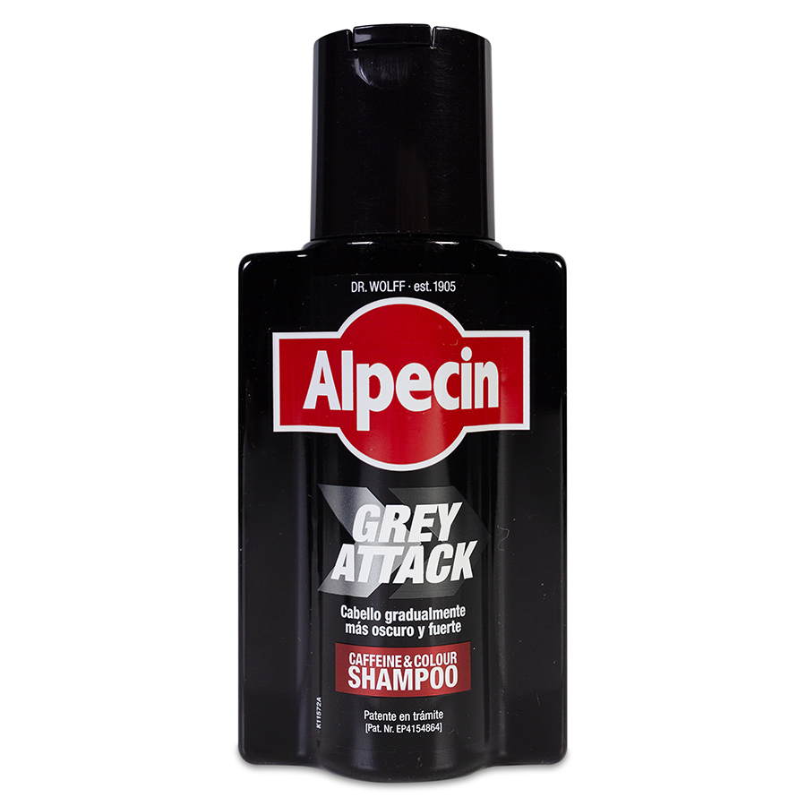 Alpecin Grey Attack Champú Anticaída Cafeína y Color, 200 ml image number null