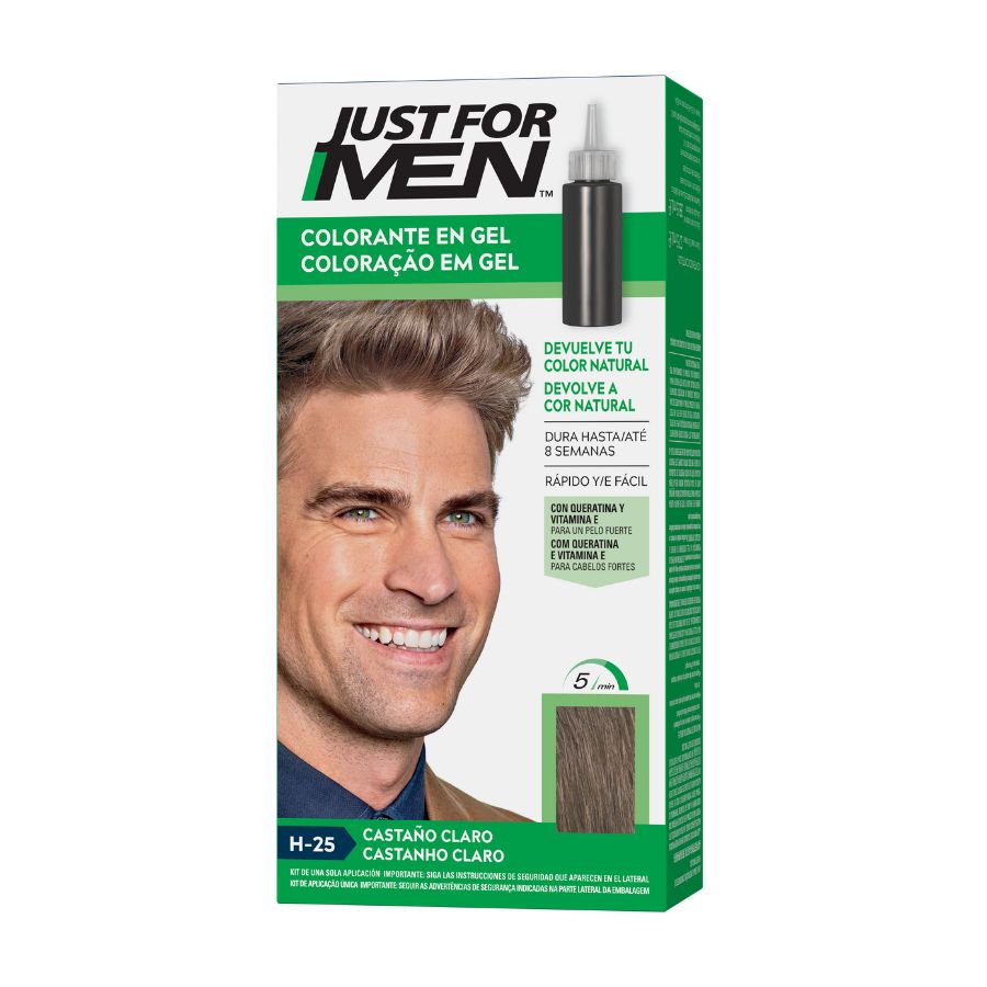 Just For Men Champú Colorante Castaño Claro, 1 Ud image number null